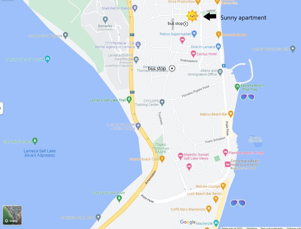 Large Apt 2 Bedrooms Sea View & 2 Balconies Larnaca Bagian luar foto