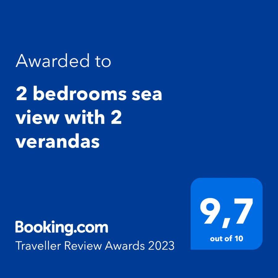 Large Apt 2 Bedrooms Sea View & 2 Balconies Larnaca Bagian luar foto
